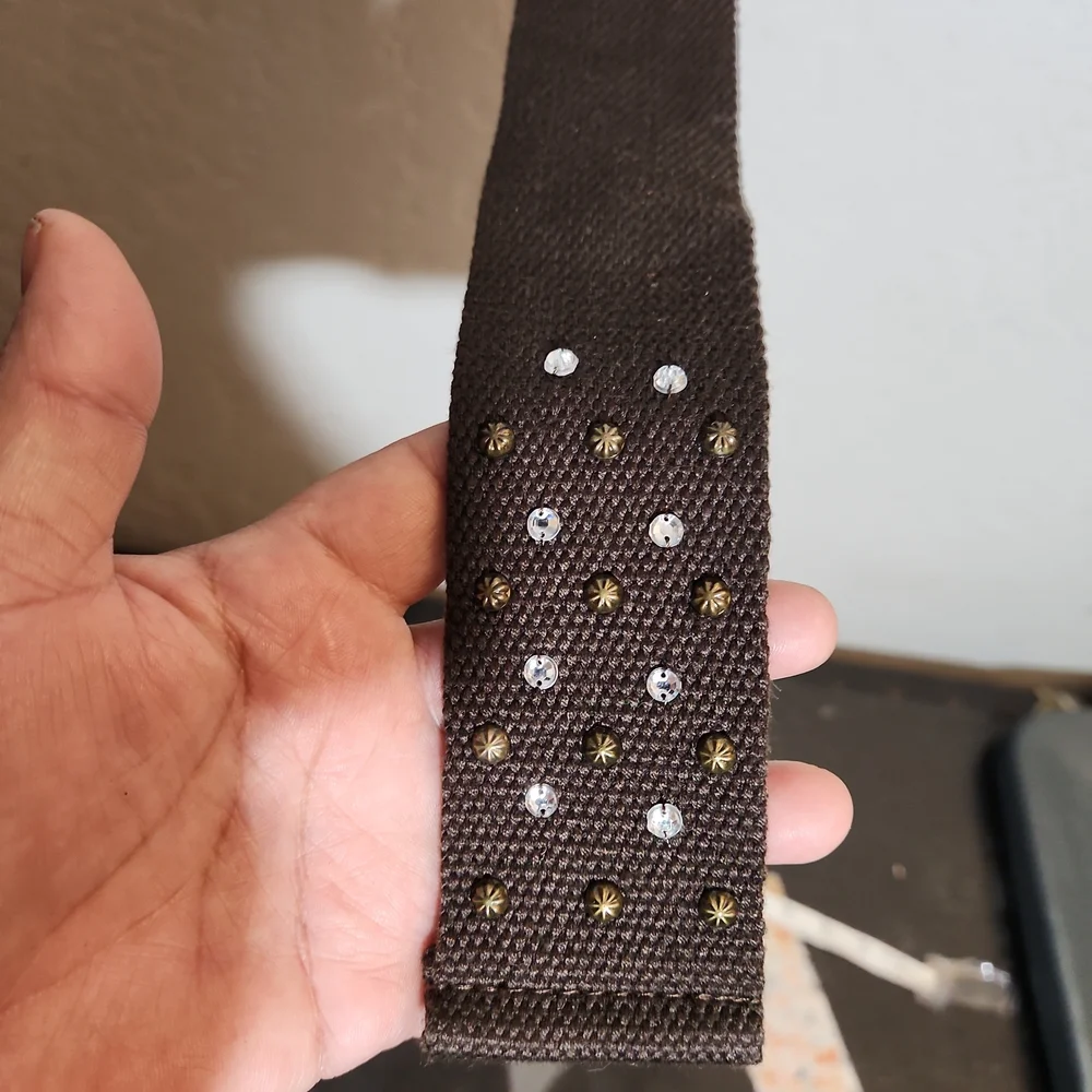 BLING Woven fabric Bling Embellished Belt